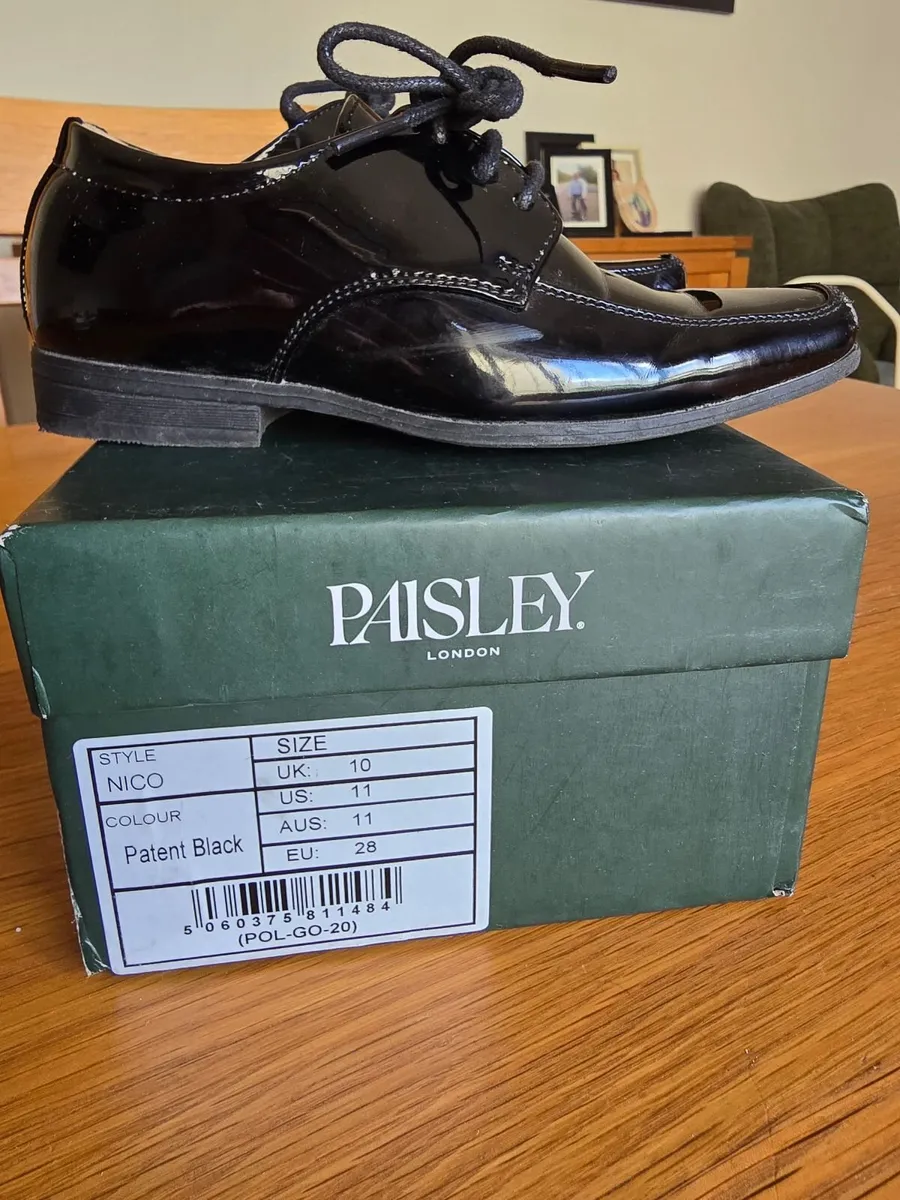 Paisley London Boys Patent Shoes - Size UK 10 - Image 3