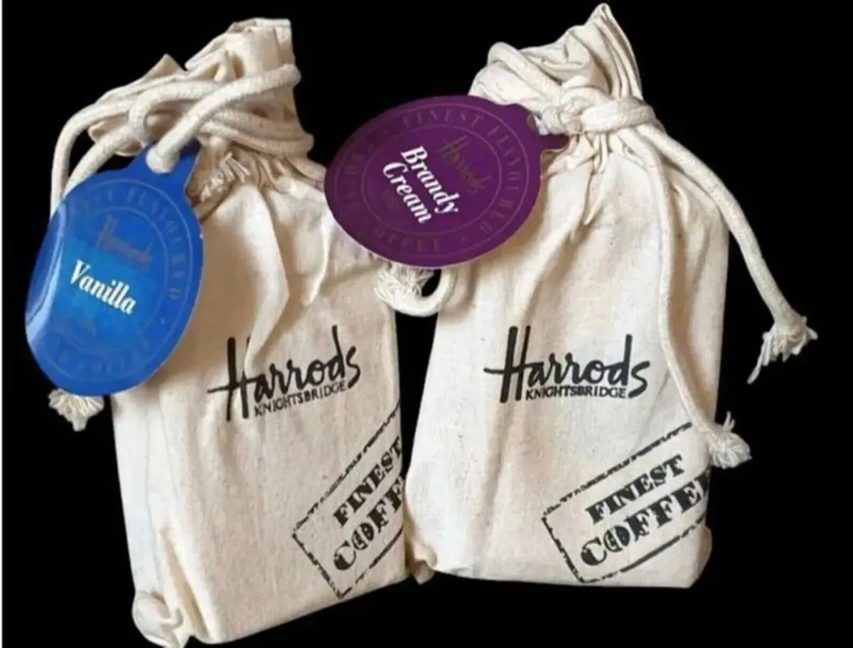 Vintage Harrods Knightsbridge Coffee Pouches - Image 3