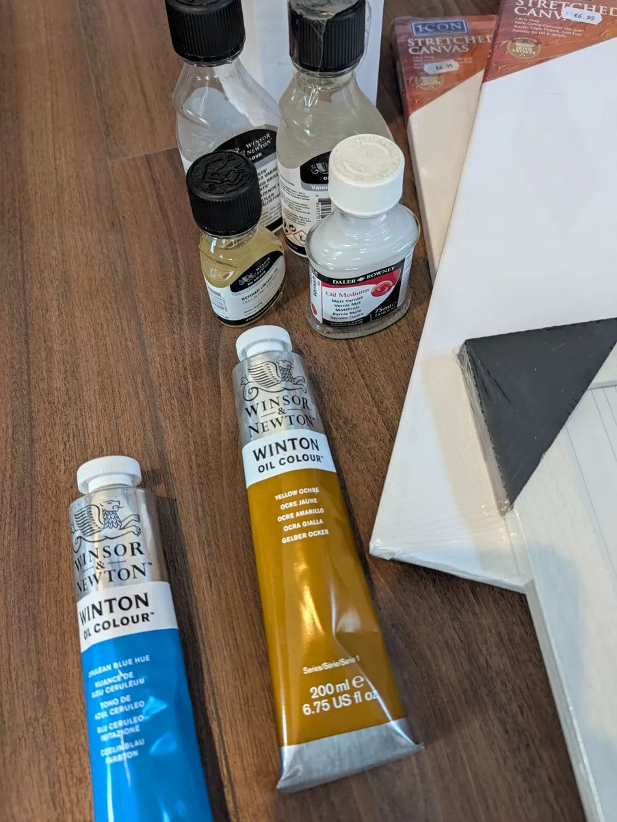 Oil Painting Brushes Canvases Paints Oils etc - Image 2