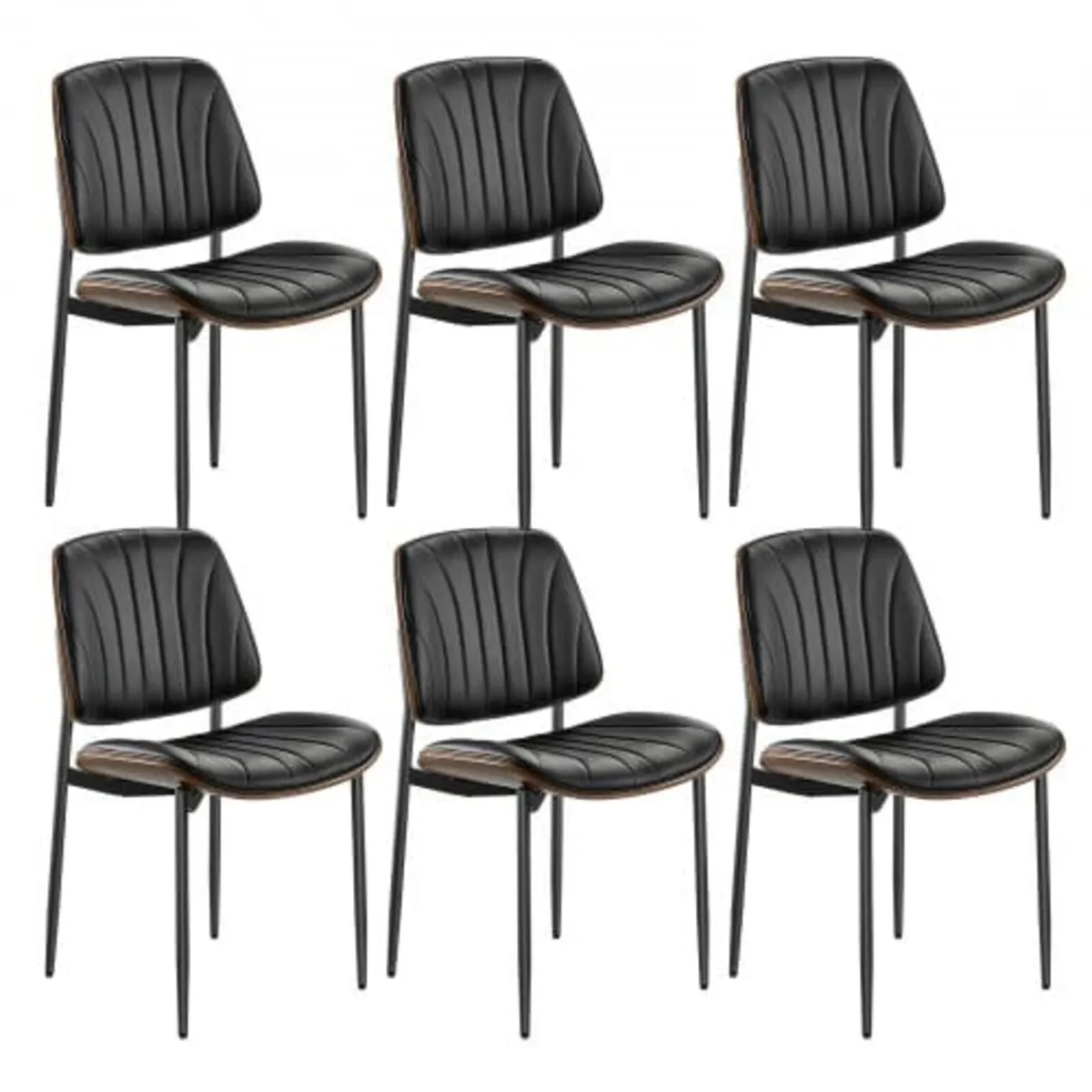 Modern Dining Room Accent Chairs Set of 6, Upholst - Image 1