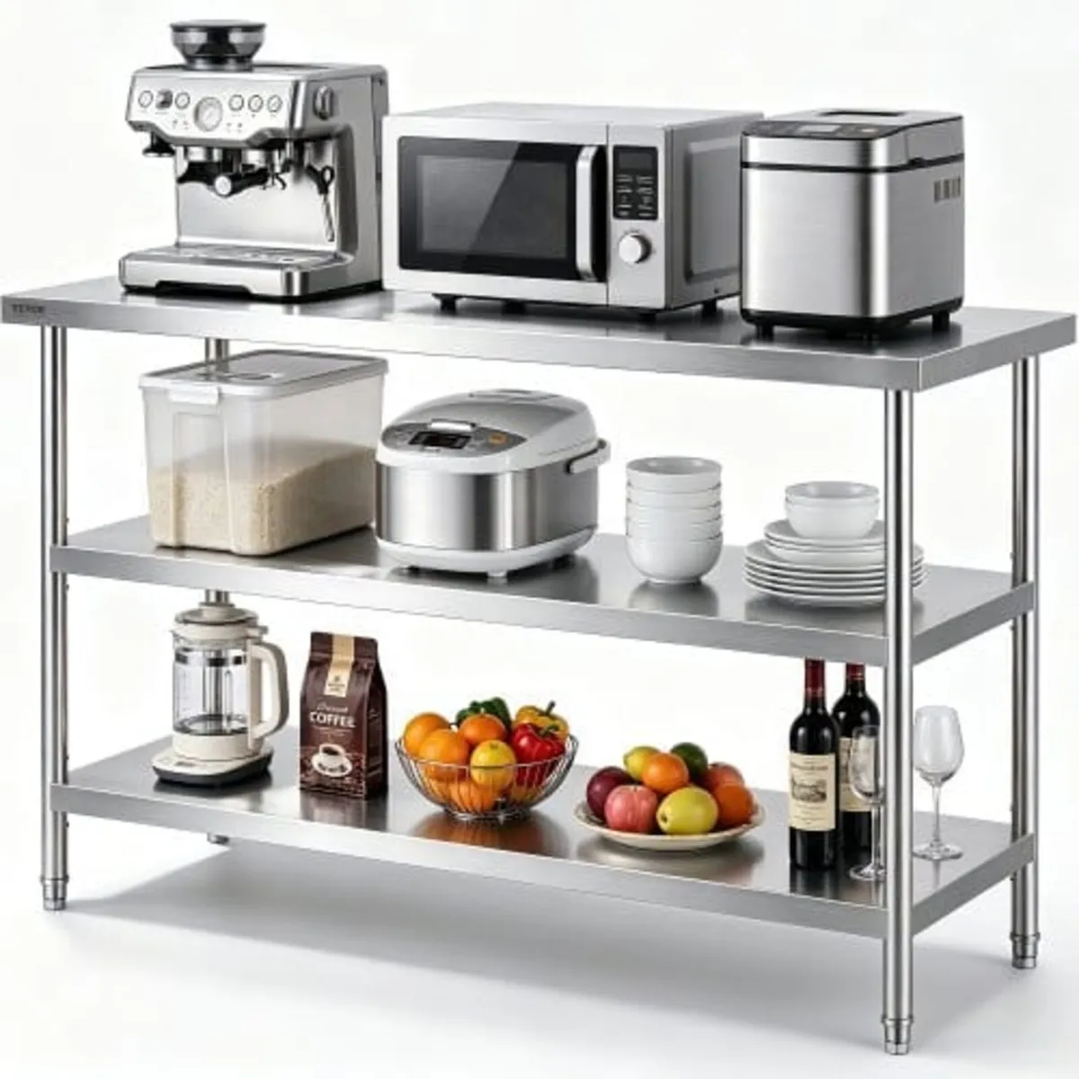 Stainless Steel Food Prep Table Commercial Kitchen - Image 1