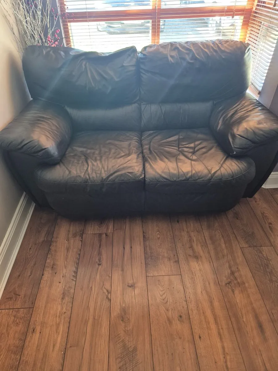 Leather Couch and Chair - Image 1