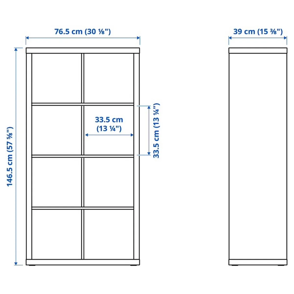 IKEA KALLAX Shelving unit, white, 77x147 cm - Image 2