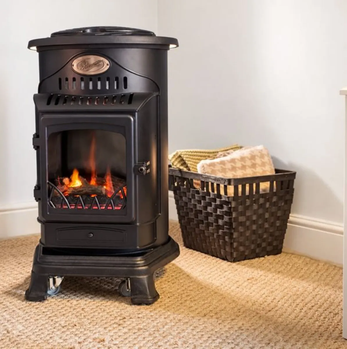 🔥 PROVENCE MOBILE GAS FIRE – 3.4kW REAL FLAME HEA - Image 1