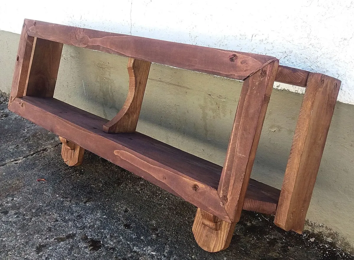 Rustic Cubby Floating Shelf Display storage - Image 2
