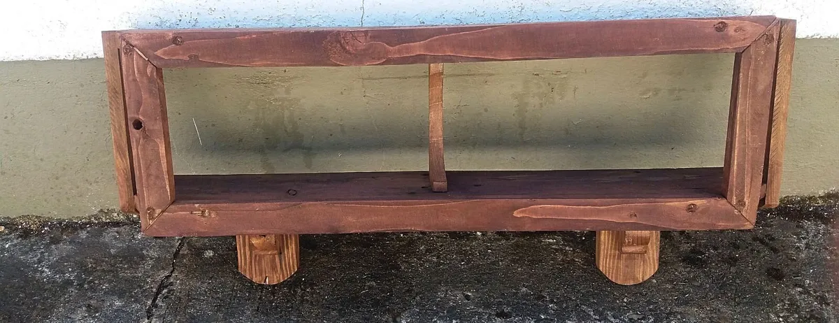 Rustic Cubby Floating Shelf Display storage - Image 3