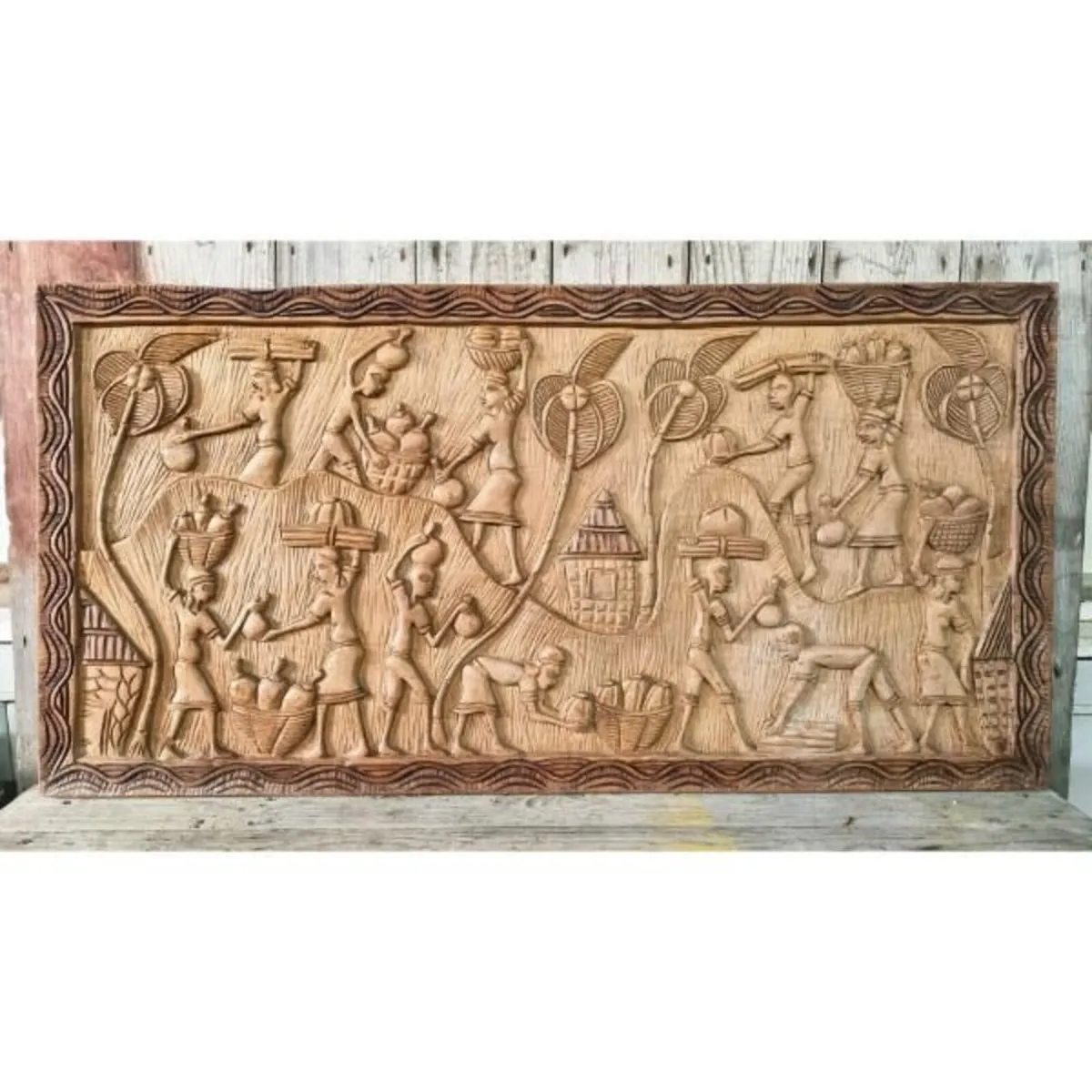 Carved Wooden Wall Plaque KAS1399 - Image 1