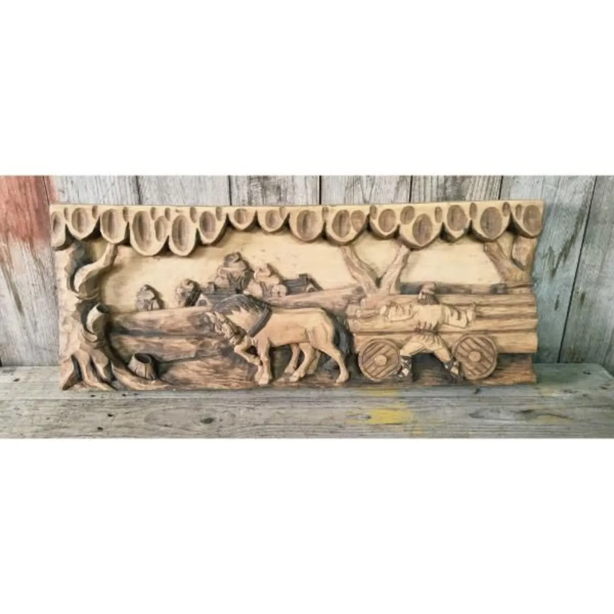 Carved Wooden Wall Plaque KAS1398 - Image 1