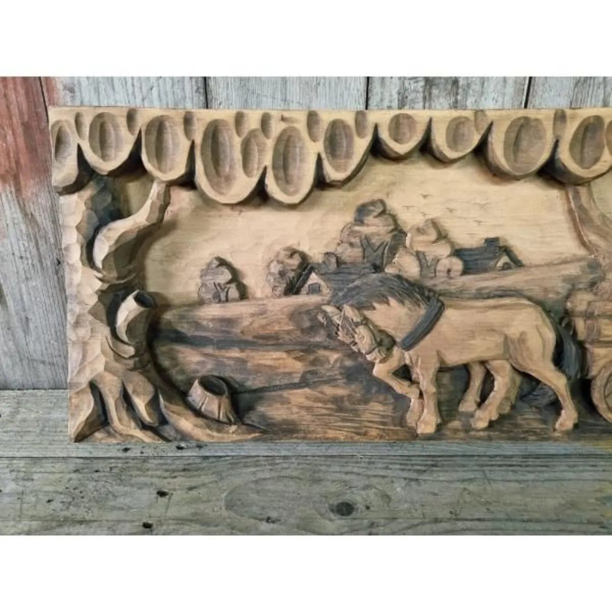 Carved Wooden Wall Plaque KAS1398 - Image 2