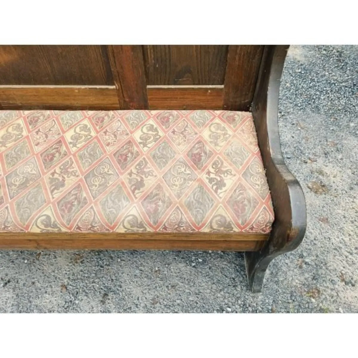 Wooden High Back Settle Bench KAS1395 - Image 4