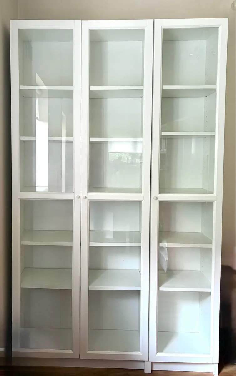 Ikea white glass display cabinet - Image 1