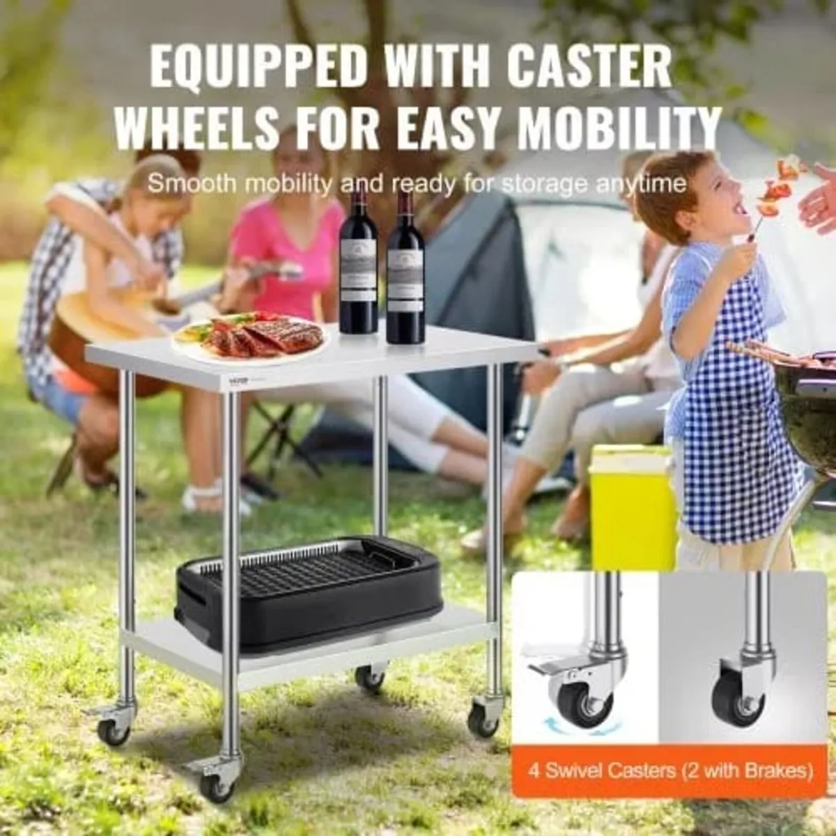 Stainless Steel Work Table 24 x 36 x 38 Inch, with - Image 4