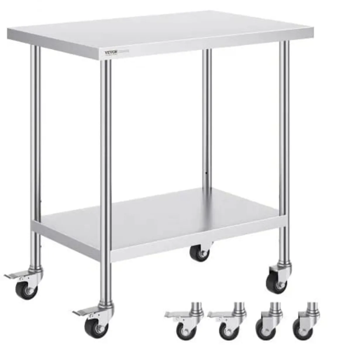 Stainless Steel Work Table 24 x 36 x 38 Inch, with - Image 1