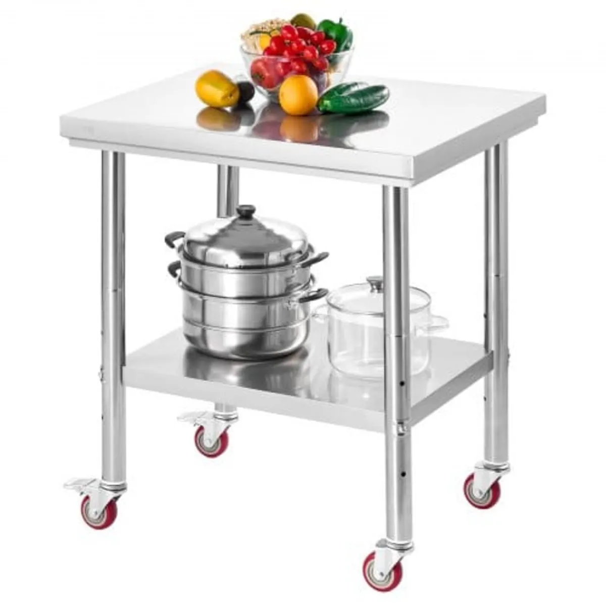 Stainless Steel Table, 60 x 76 cm Food Prep Workta - Image 1