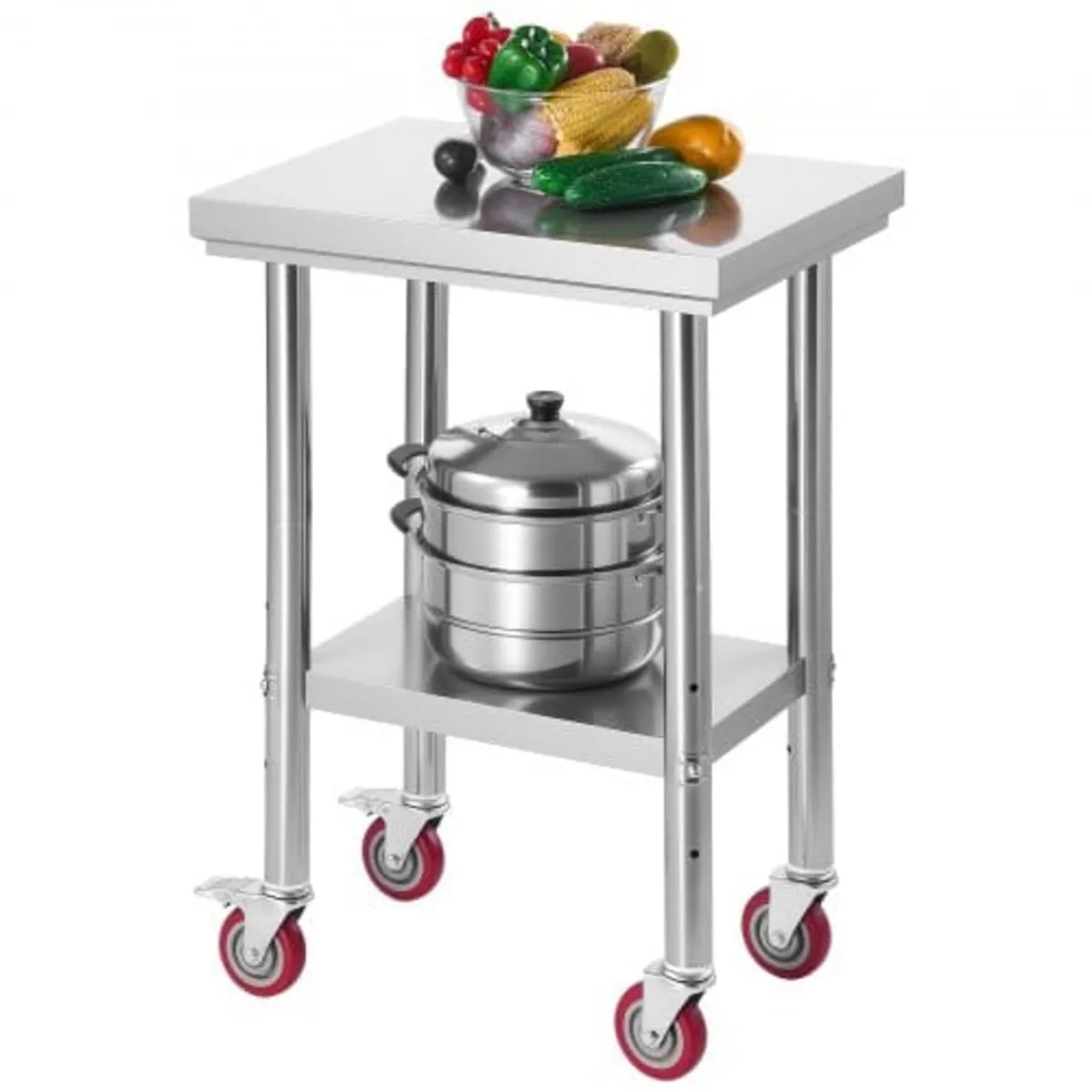 Stainless Steel Table, 61 x 45 cm Food Prep Workta - Image 1