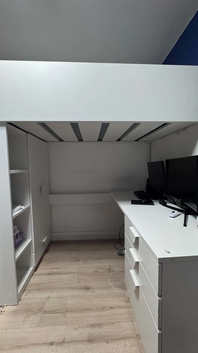 Loft bed with Desk Ikea - Image 1