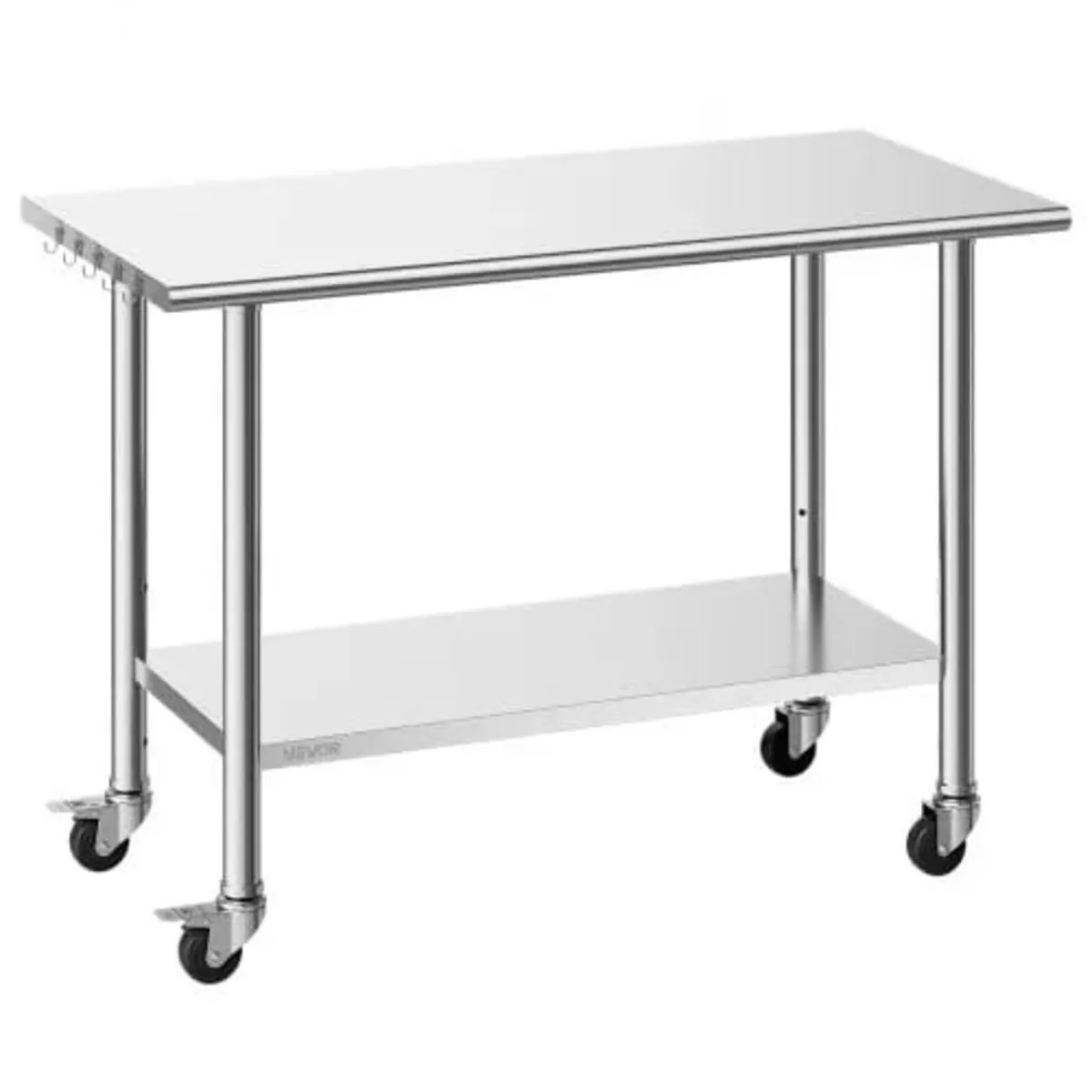 Stainless Steel Work Table, 61x122 cm Food Prep Ta - Image 1