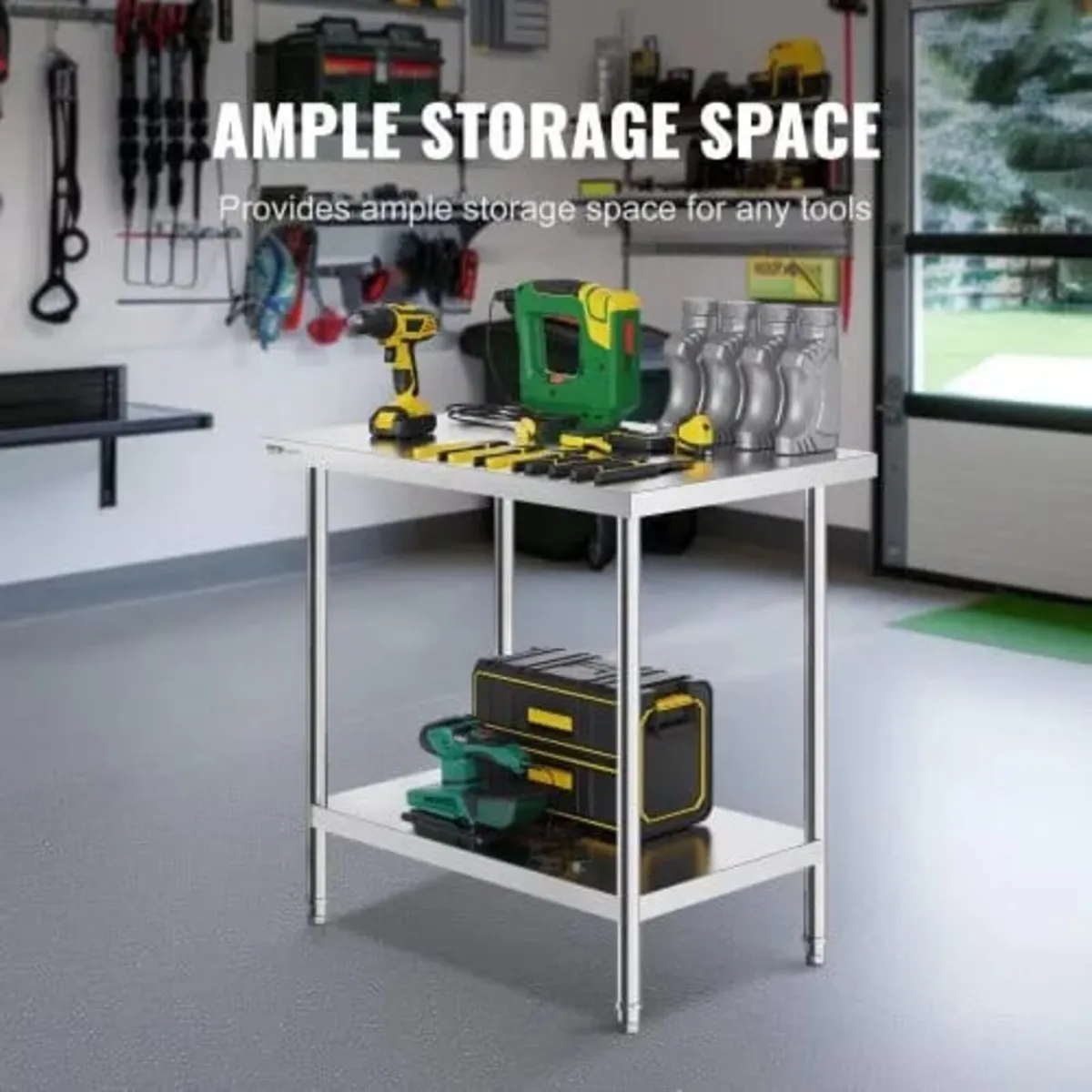 Stainless Steel Prep Table, 24 x 36 x 34 Inch, Hea - Image 4