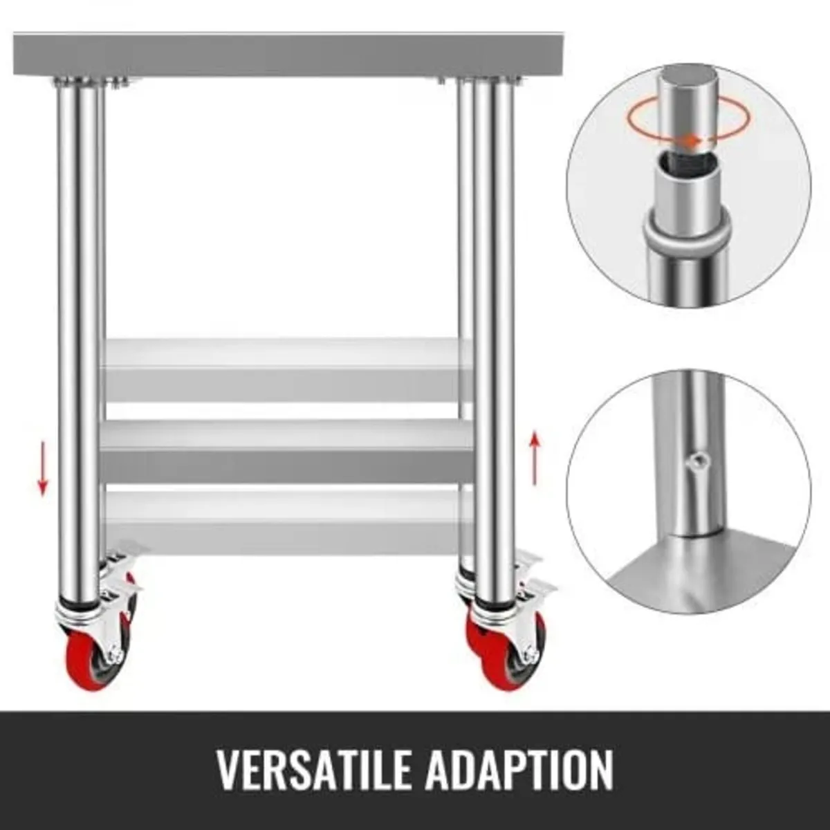 Stainless Steel Work Table 30 x 24 x 33 Inch, 700 - Image 3