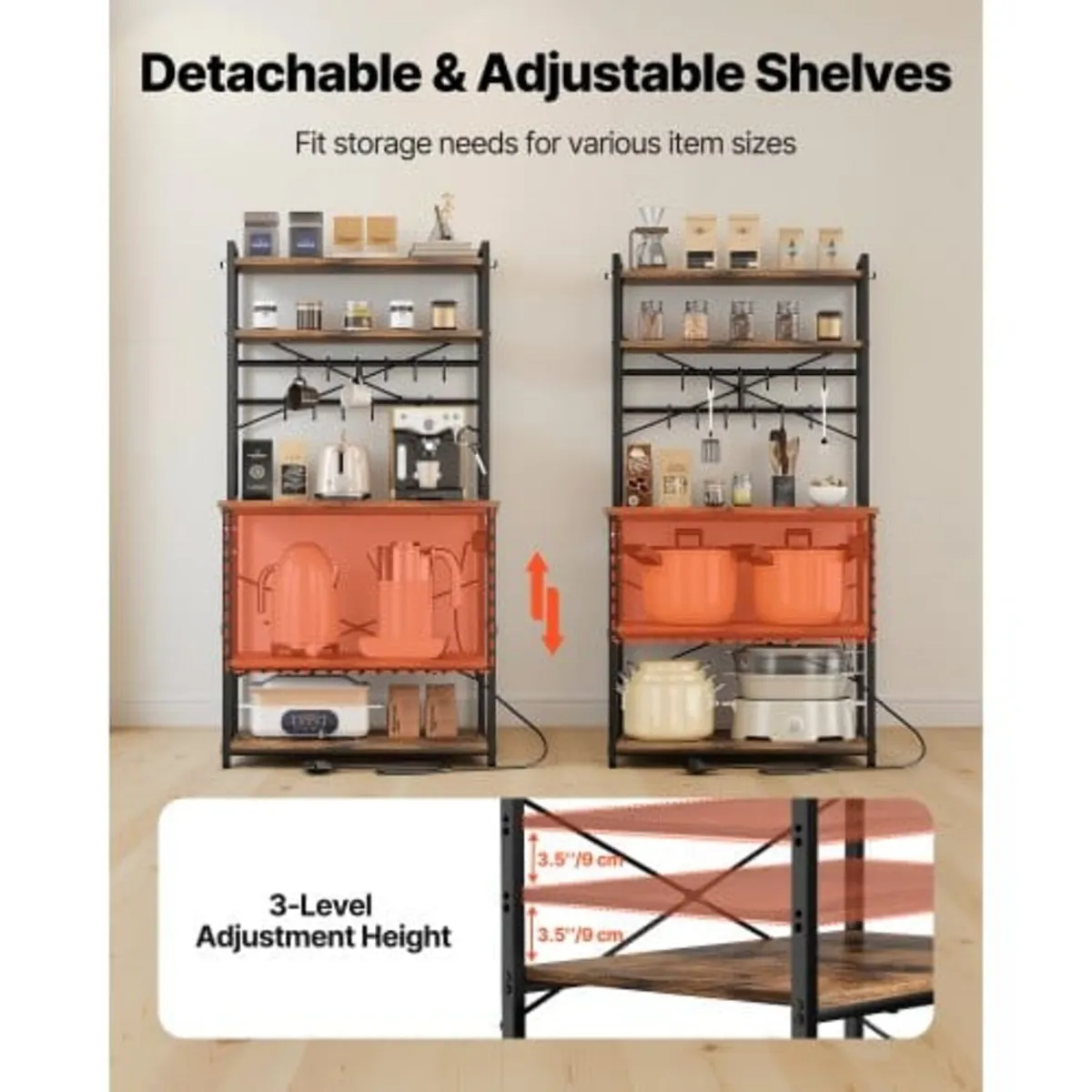 Kitchen Bakers Rack, 1.5m Power Cable Bakers Rack - Image 2