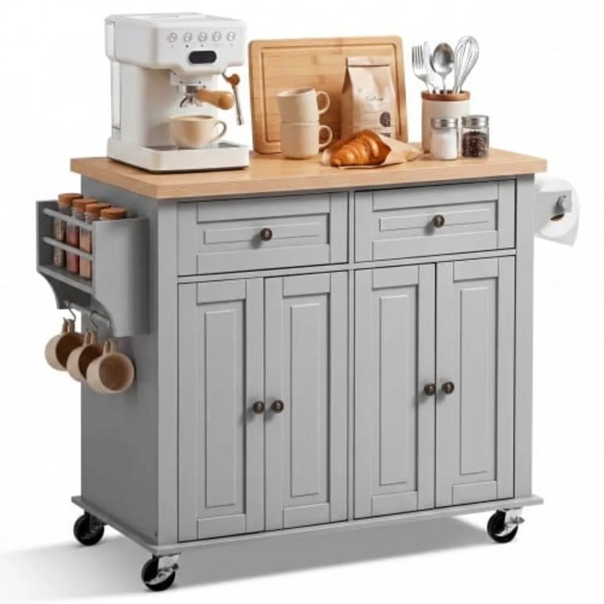 Kitchen Island Cart with Storage, 1110 mm Wide Mob - Image 1