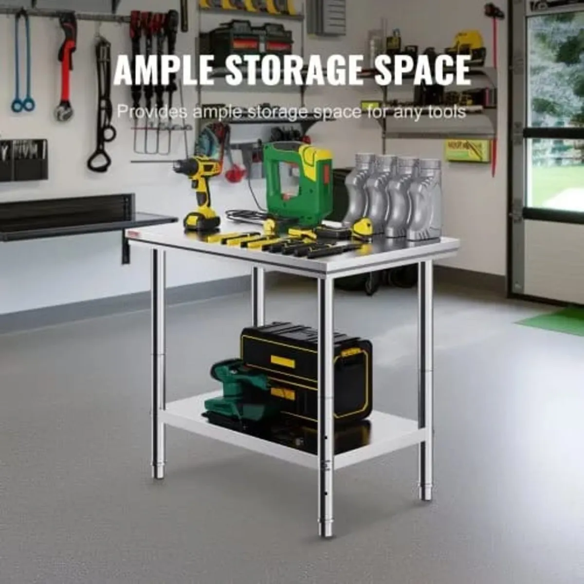 Stainless Steel Prep Table, 900x600x800 mm, 700 lb - Image 3