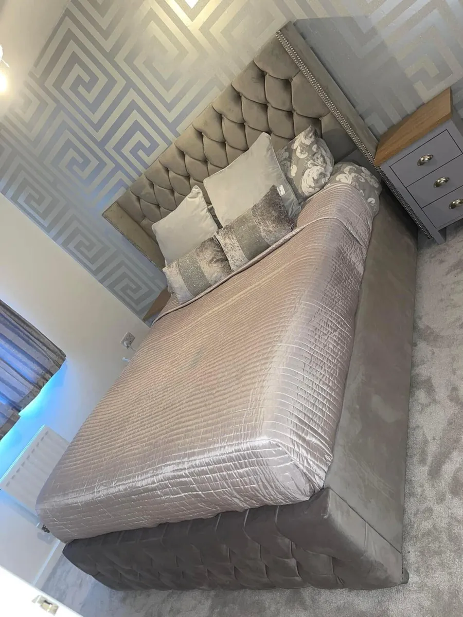 Double & King Size Bed Frame With Mattress Opt - Image 3