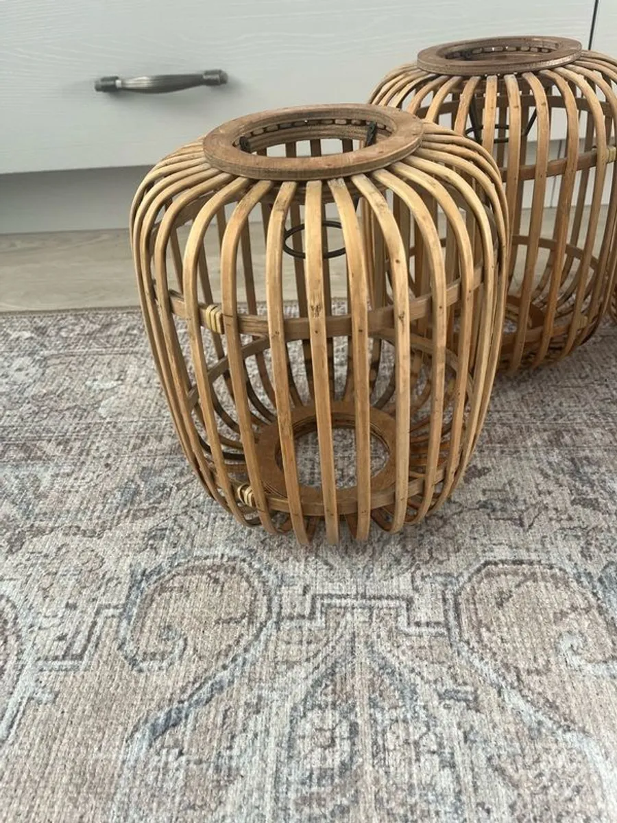 Rattan Light Shades - Image 1