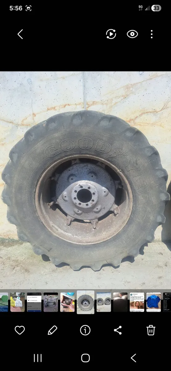 34inch rims and tyres for deutz dx 85 - Image 1