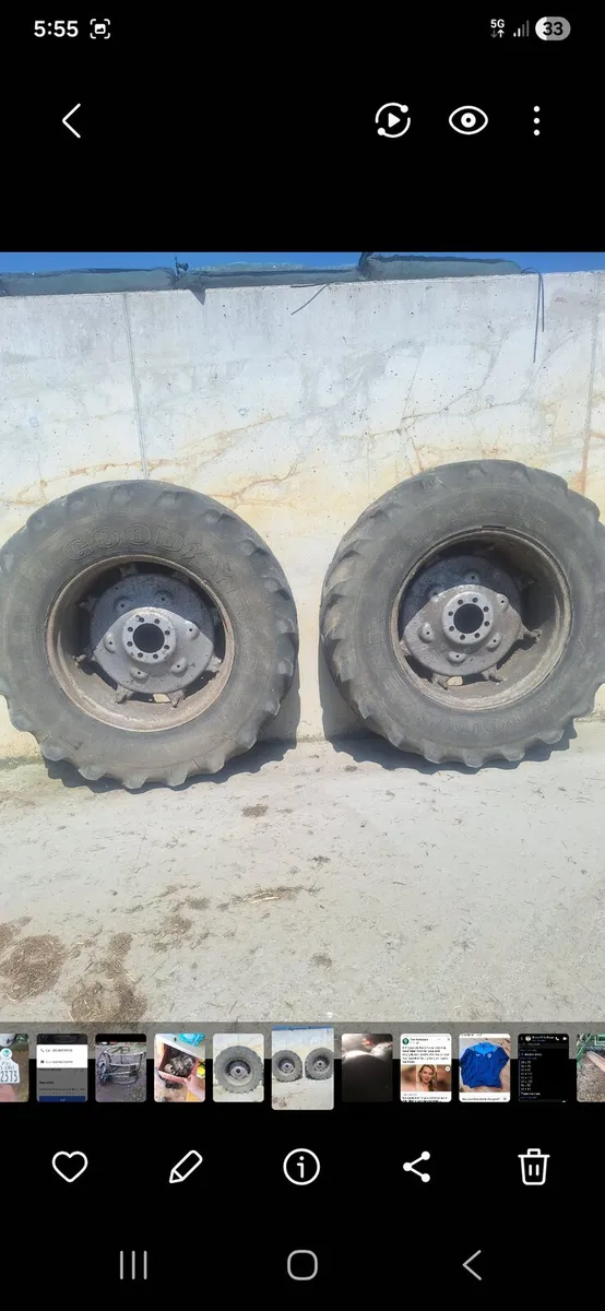 34inch rims and tyres for deutz dx 85 - Image 2