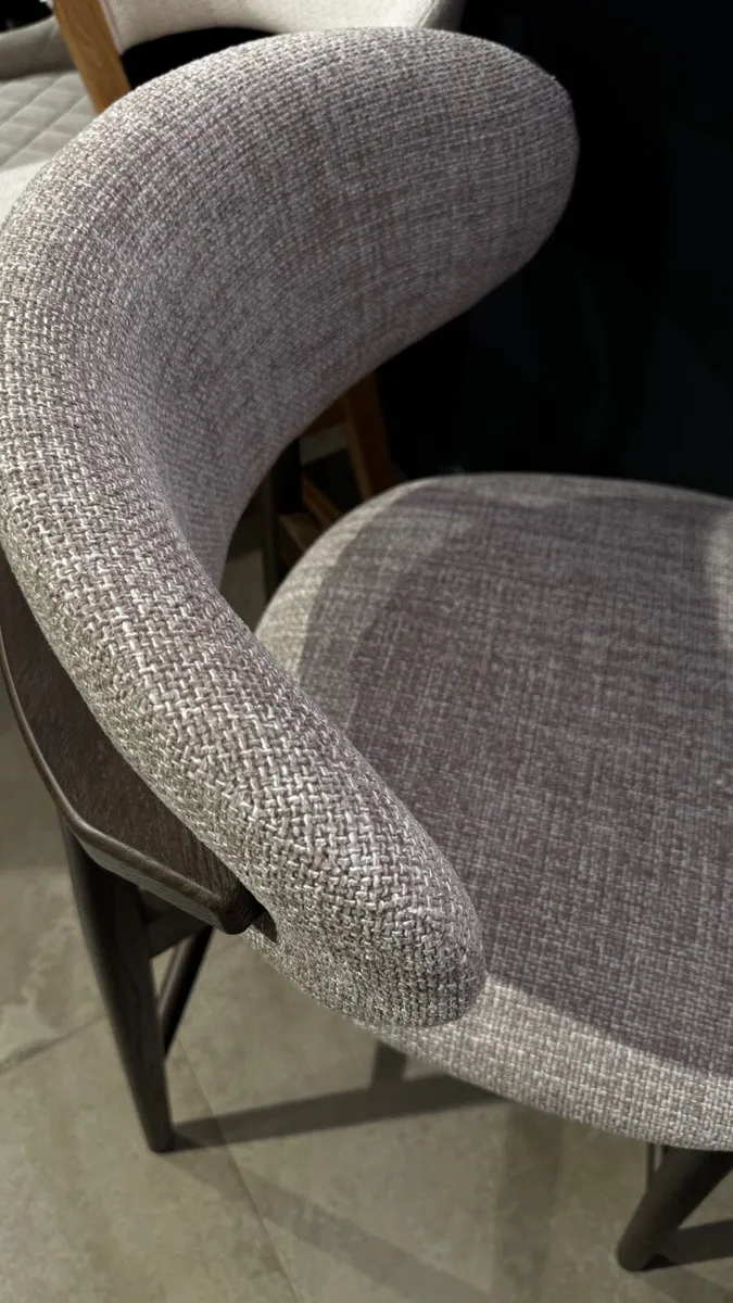 4 x Beige Fabric Counter Bar Stools Brand New - Image 3