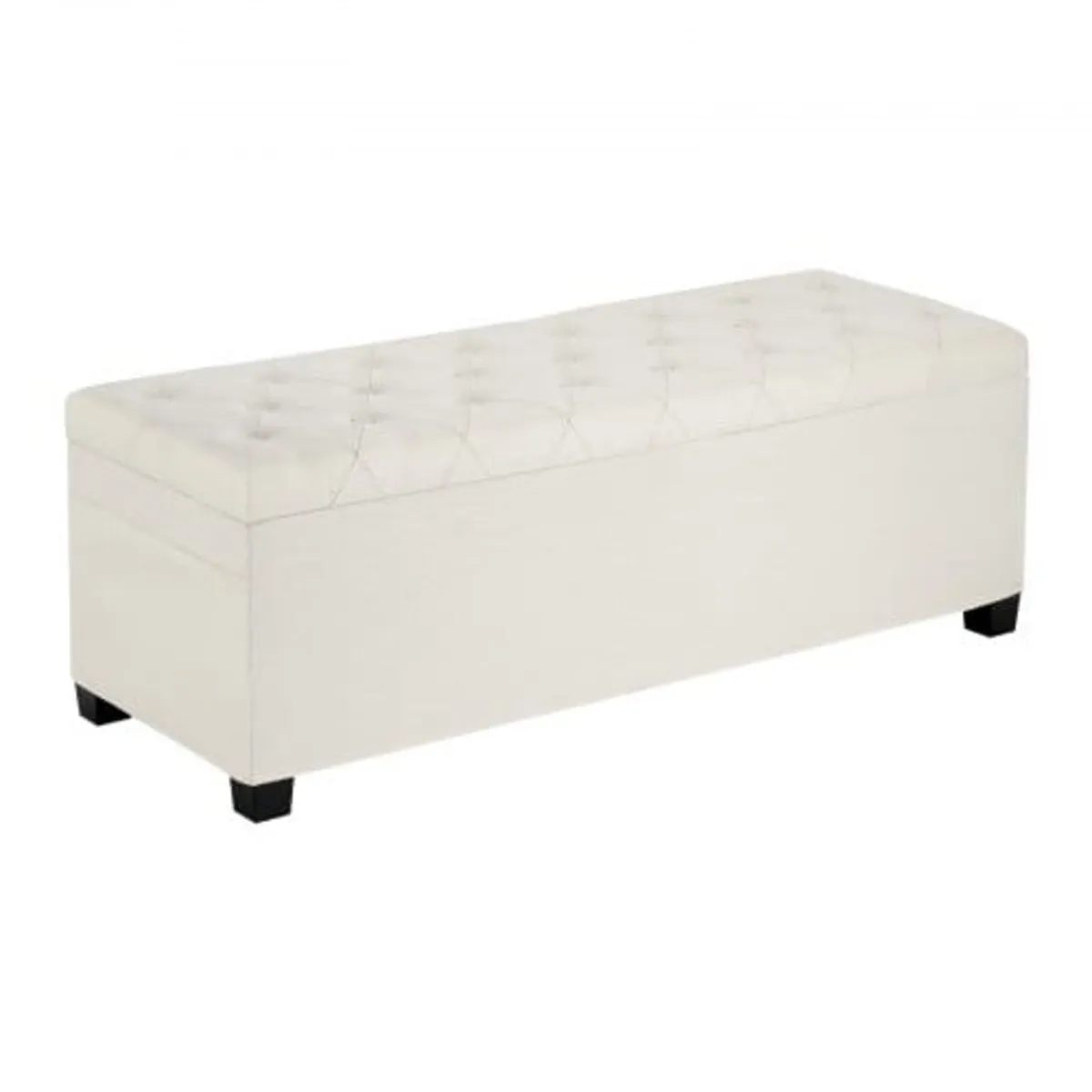 Storage Ottoman Bench, Button-Tufted End of Bed Be - Image 1