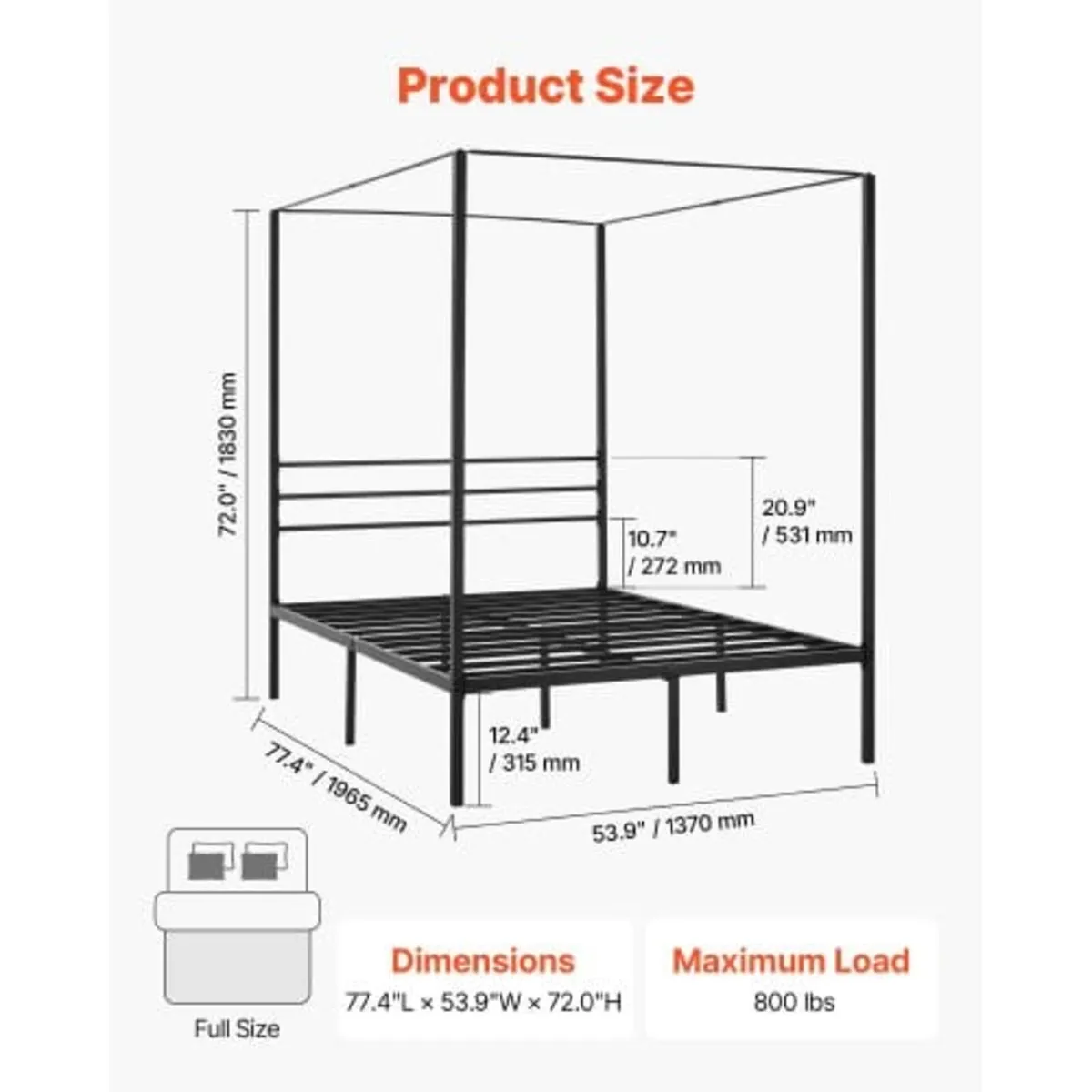Rollaway Bed, 31 in x 75 in Folding Bed with 5 in - Image 4