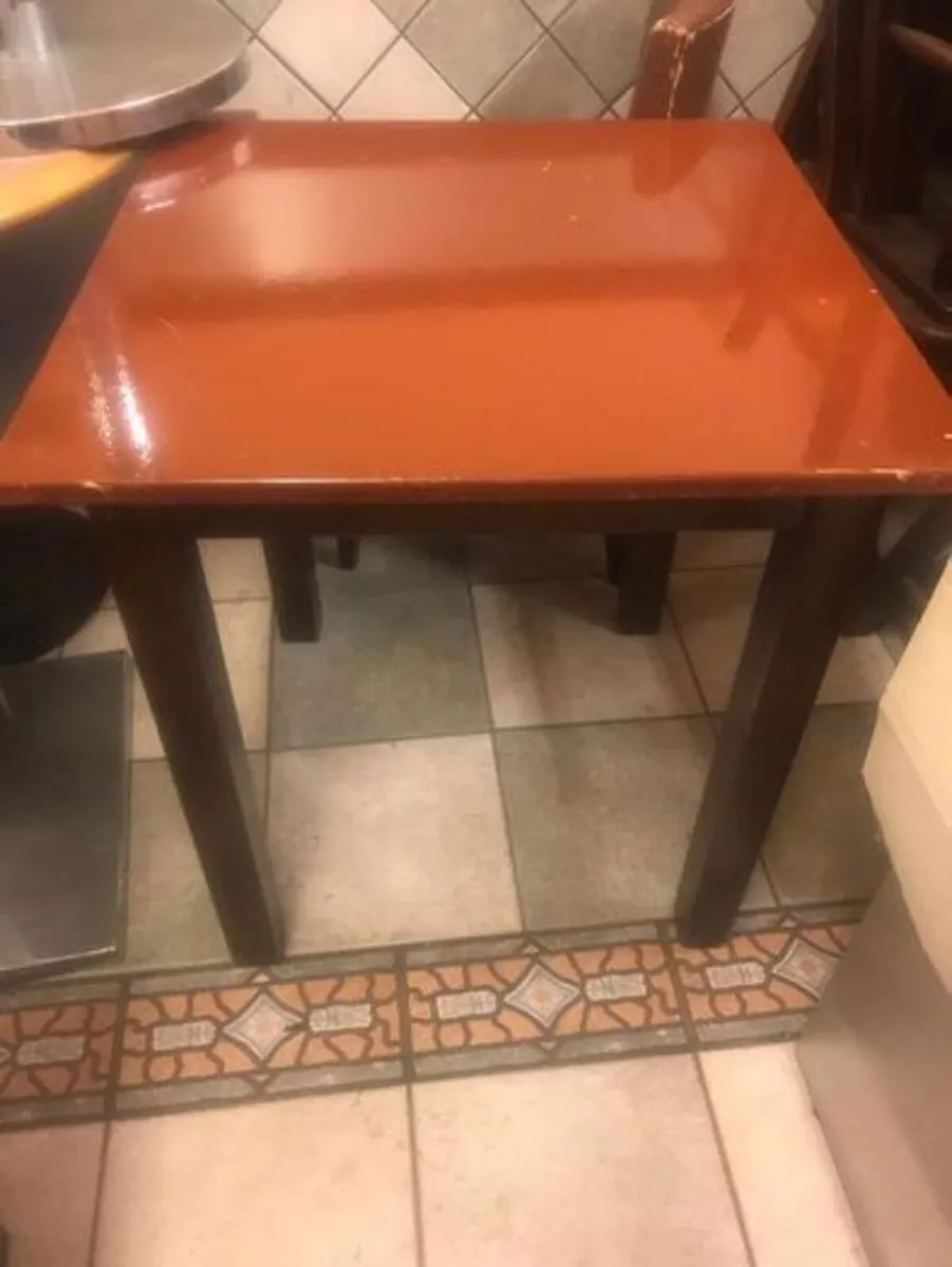 Solid wood table and chairs (x12) - Image 2