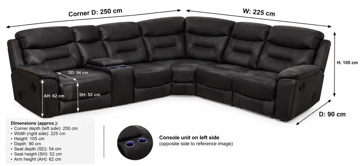 Electric Reclining Corner Sofa - Image 3