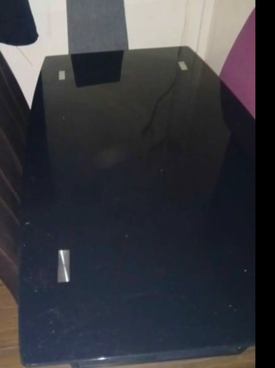black glass dining table - Image 1