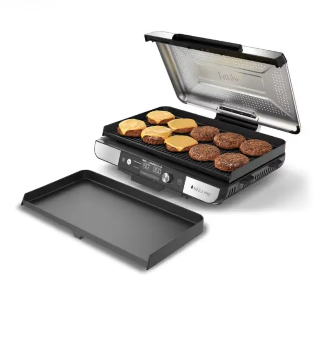 Ninja Sizzle Pro XL Indoor Grill & Flat Plate Used Twice Only - Image 3