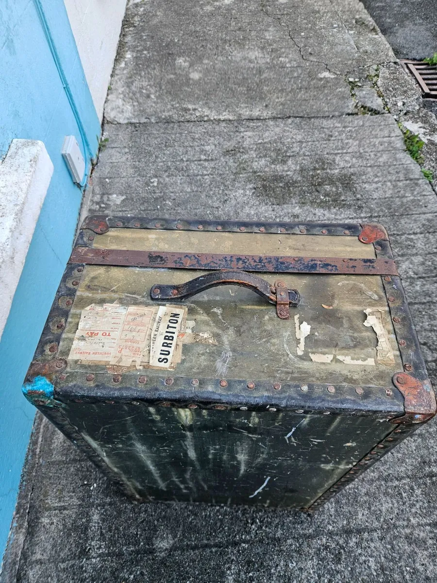 Vintage Railway Travel Trunk - Image 3