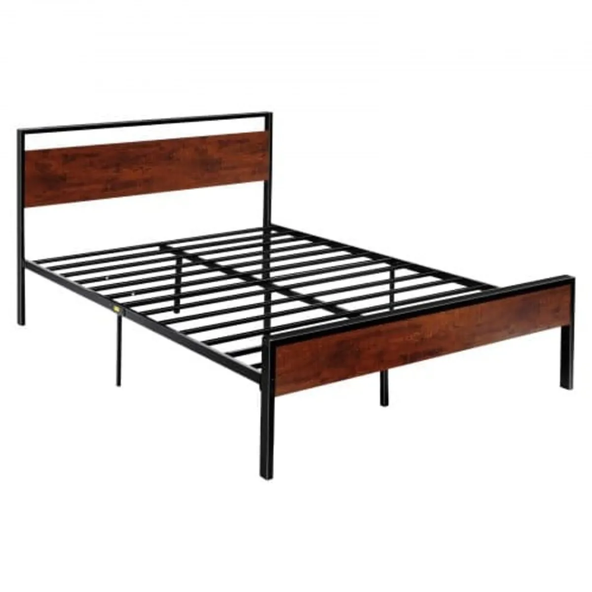 Queen Size Bed Frame, 35 cm Black Metal Platform B - Image 1