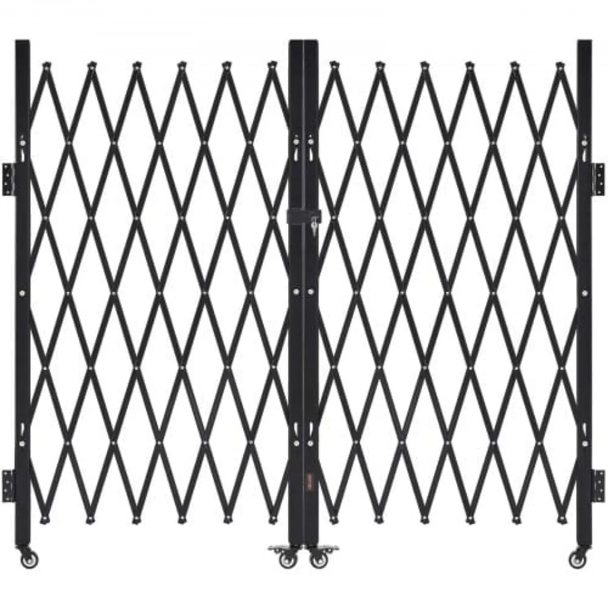 Double Folding Security Gate, Lockable Scissor Gat - Image 1