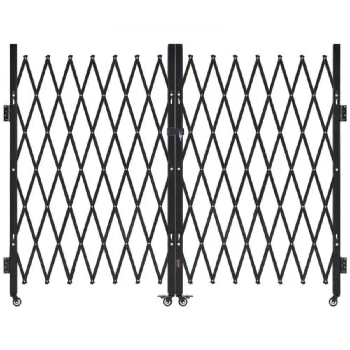 Double Folding Security Gate, Lockable Scissor Gat - Image 1