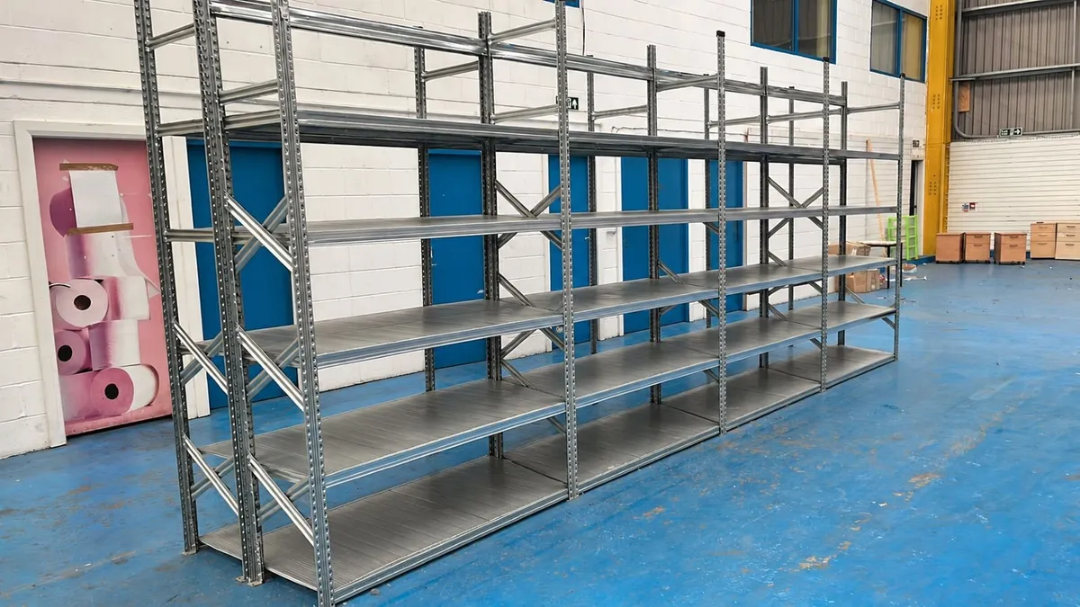4x Bays Galvanised Longspan Shelving Racking - Image 2