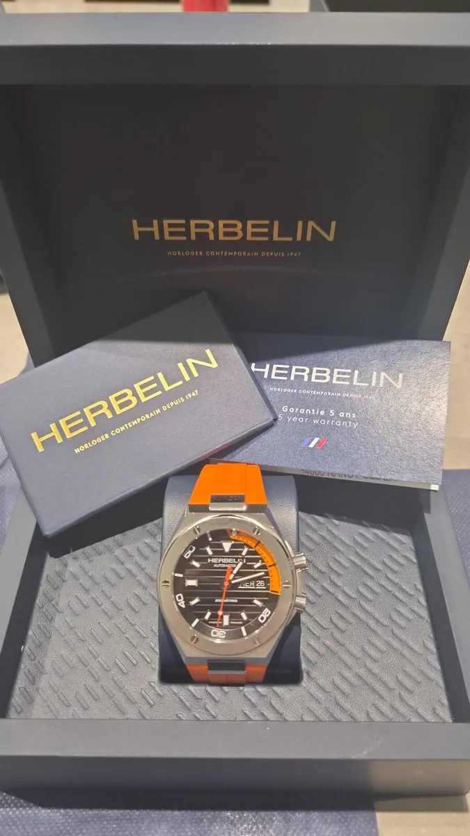 Herbelin Automatic Watch – Orange Strap - Image 2