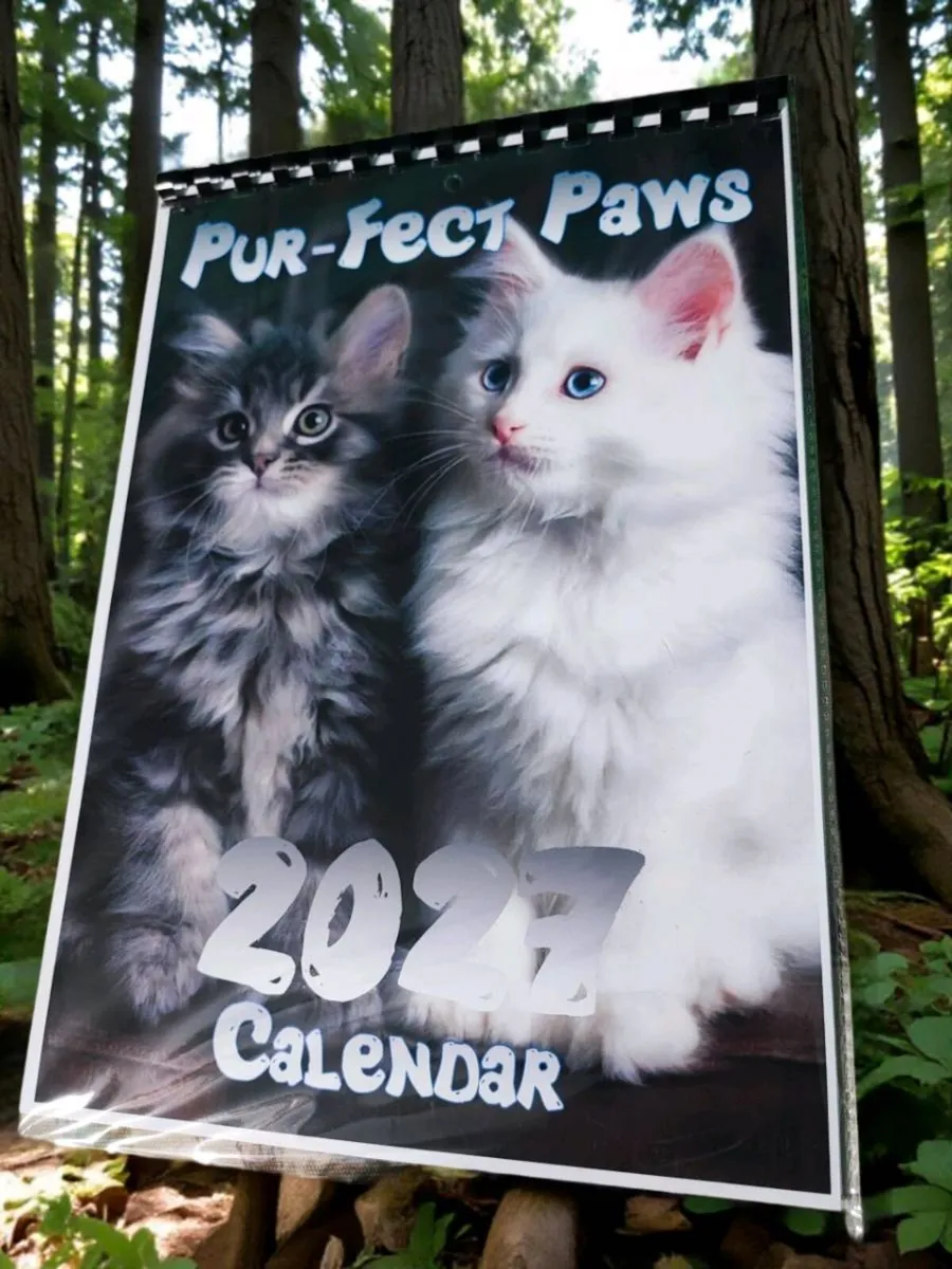 2027 Pur-Fect Paws CAT CALENDAR . - Image 1
