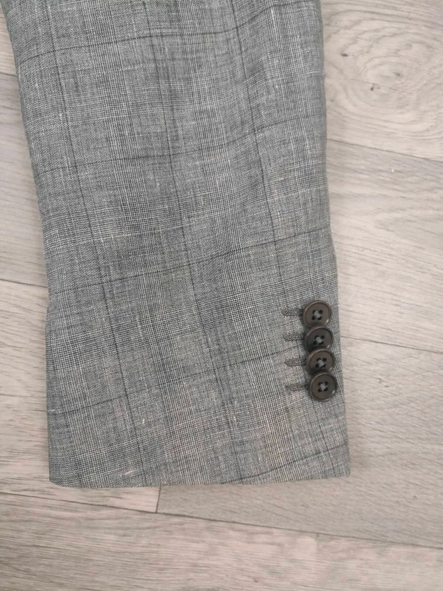 Gritti By Ermenegildo Zegna Linen Wool Silk Blazer - Image 2