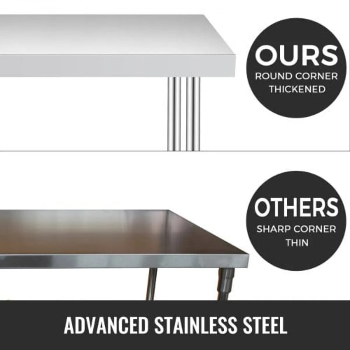 Stainless Steel Work Table 12 x 24 x 34 Inch, 700 - Image 4