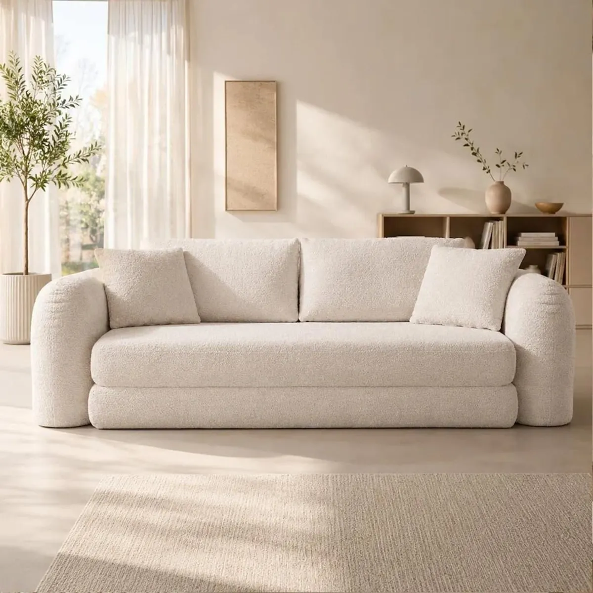 Softy compressed Pull Out Sofa Bed - Beige - Image 1