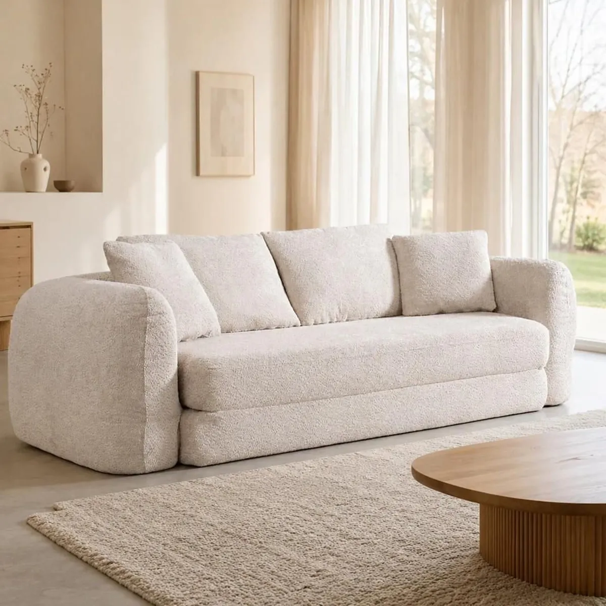 Softy compressed Pull Out Sofa Bed - Beige - Image 2