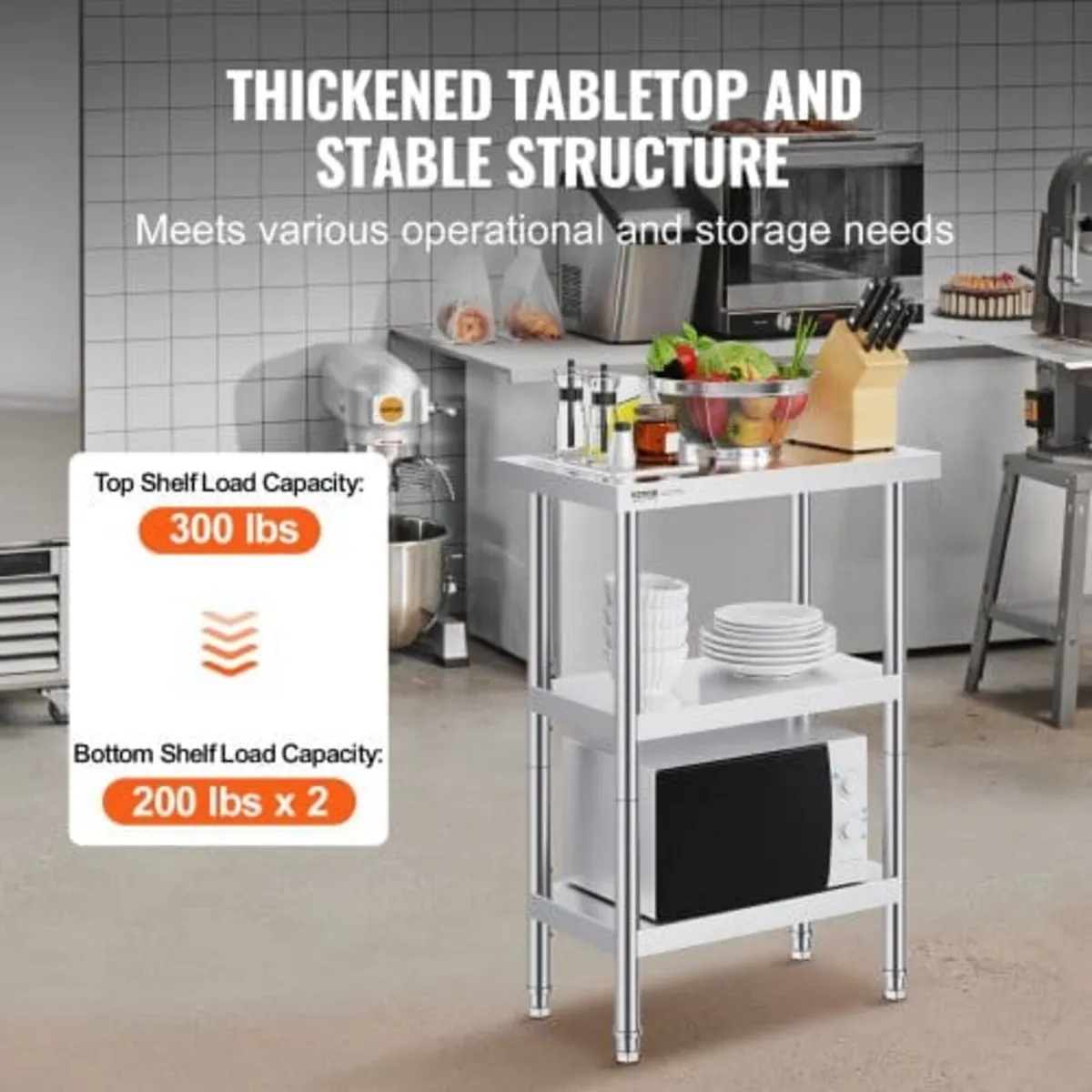 Stainless Steel Food Prep Table Commercial Kitchen - Image 2