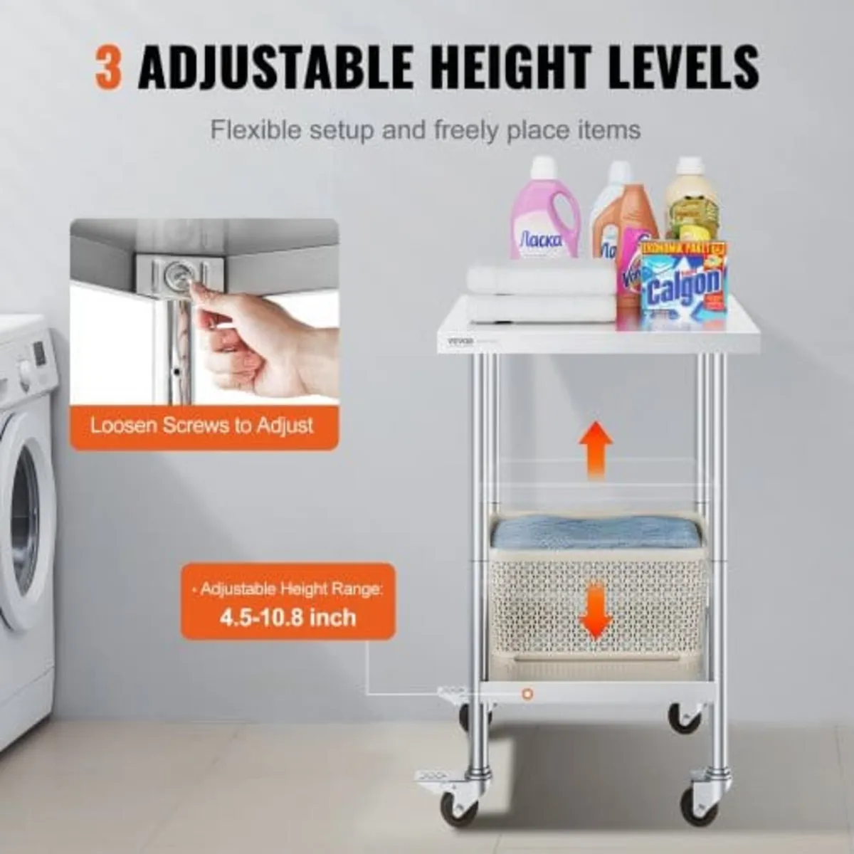 Stainless Steel Food Prep Table Commercial Kitchen - Image 3